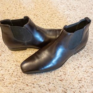 A. Testoni Men. Brown Chelsea Boots 9.5 Made in IT